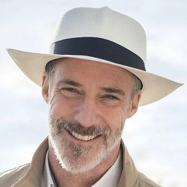 UPF 50+ Straw Fedora Hat with Wired Brim and Leather Band for Men & Women | Thomler