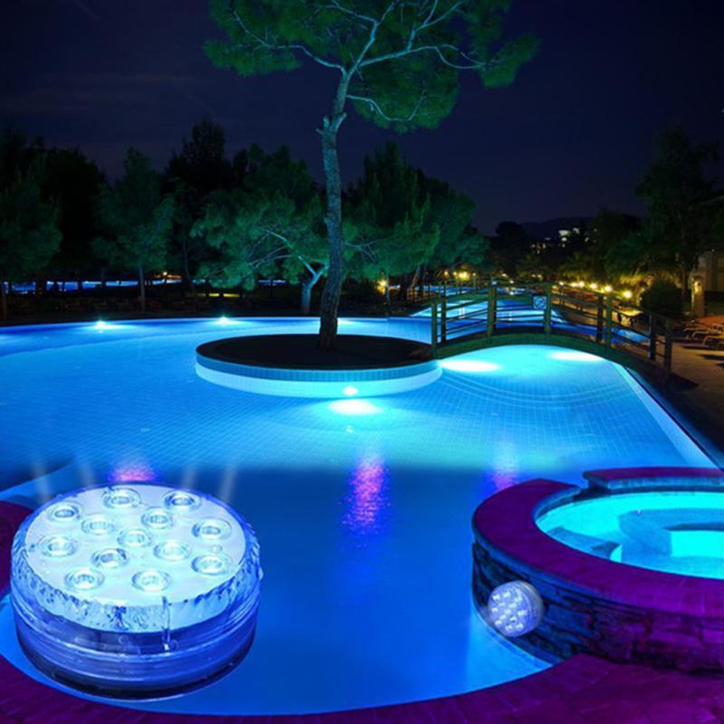 Submersible LED Pool Light with Remote Control, Waterproof Magnetic Suction Cup Underwater RGB Color Changing Accent Lighting for Pools | Thomler