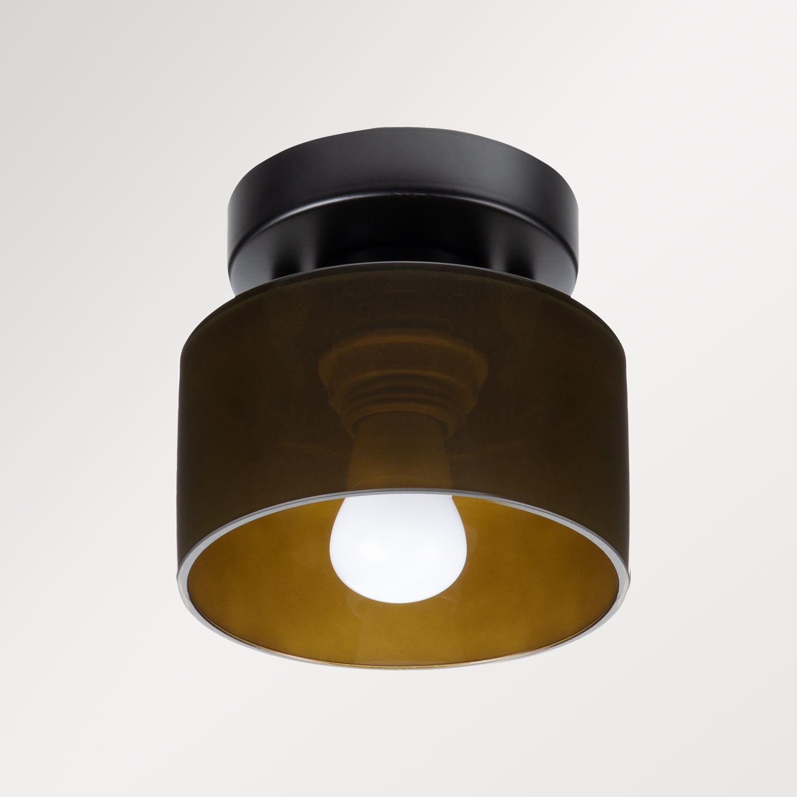 Ceiling Lamp Glass E27 E26 Amber Kitchen Hallway Living Room Retro Flush Mount Lighting | Thomler