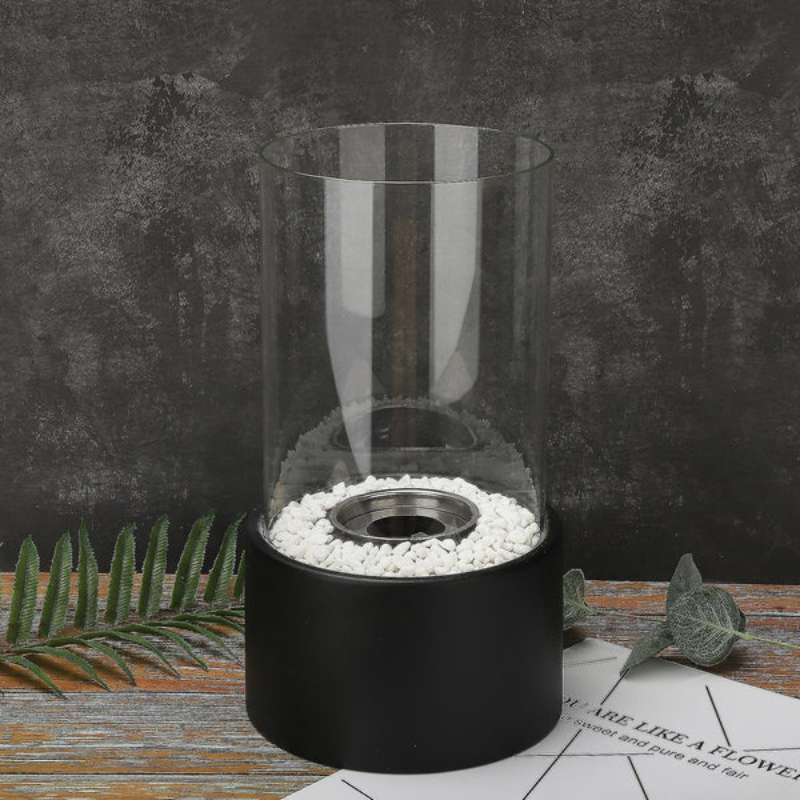 Tabletop Oil Lamp with Glass Chimney – Real Flame Ambient Lighting for Dinner Parties, Patios & Home Decor | Thomler