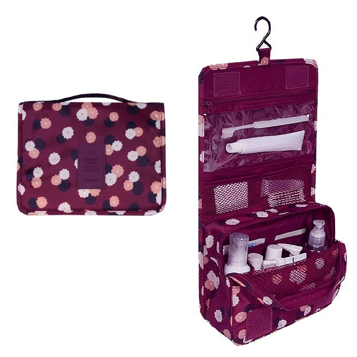 Hanging Toiletry Bag with Multiple Compartments for Travel – Water-Resistant Organizer for Makeup, Cosmetics & Grooming Essentials | Thomler