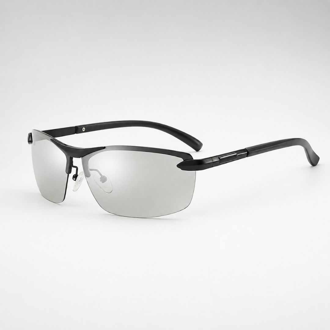 Lightweight Polarized Driving Sunglasses with UV400 Protection – Semi-Rimless Alloy Design for Men & Women | Thomler