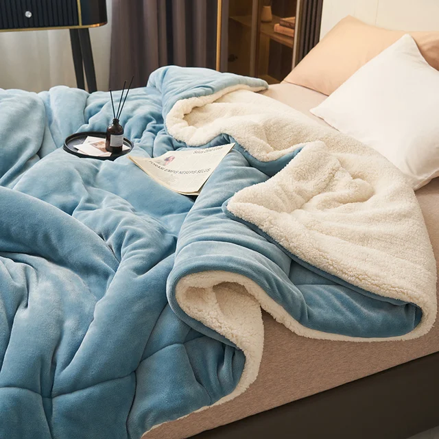 Plush Flannel Fleece Throw Blanket for Bed & Couch – Reversible Solid Color Design, Machine Washable, Double-Sided Warmth for Bedroom | Thomler