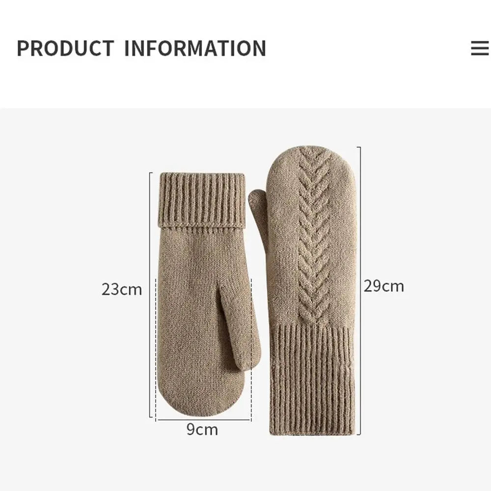 Cozy Knit Winter Gloves with Soft Insulation & Foldable Cuffs for Women | Thomler