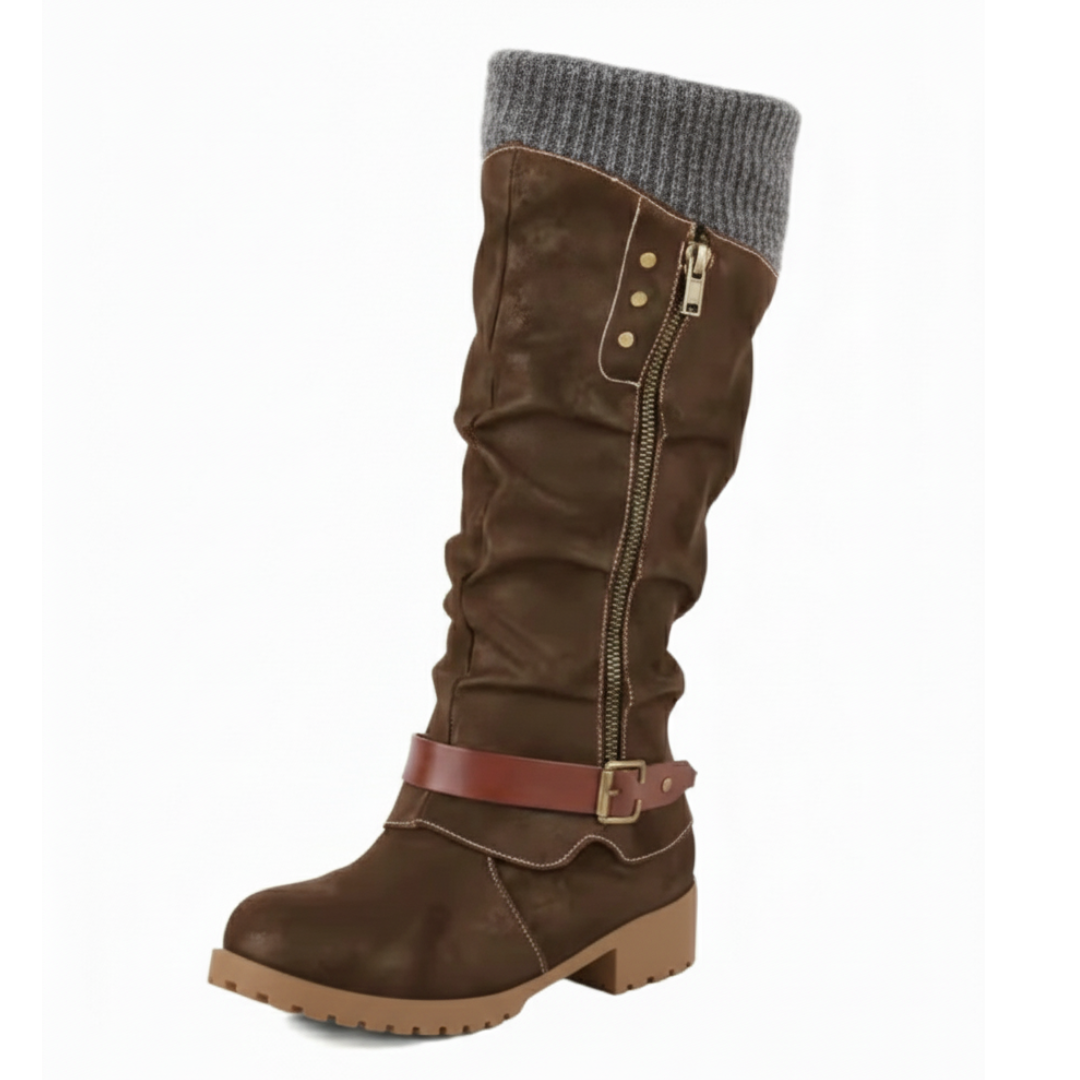 Insulated Mid-Calf Winter Boots with Arch Support for Women & Men – Side Zip Entry, Non-Slip Sole, Cold Weather Footwear | Thomler
