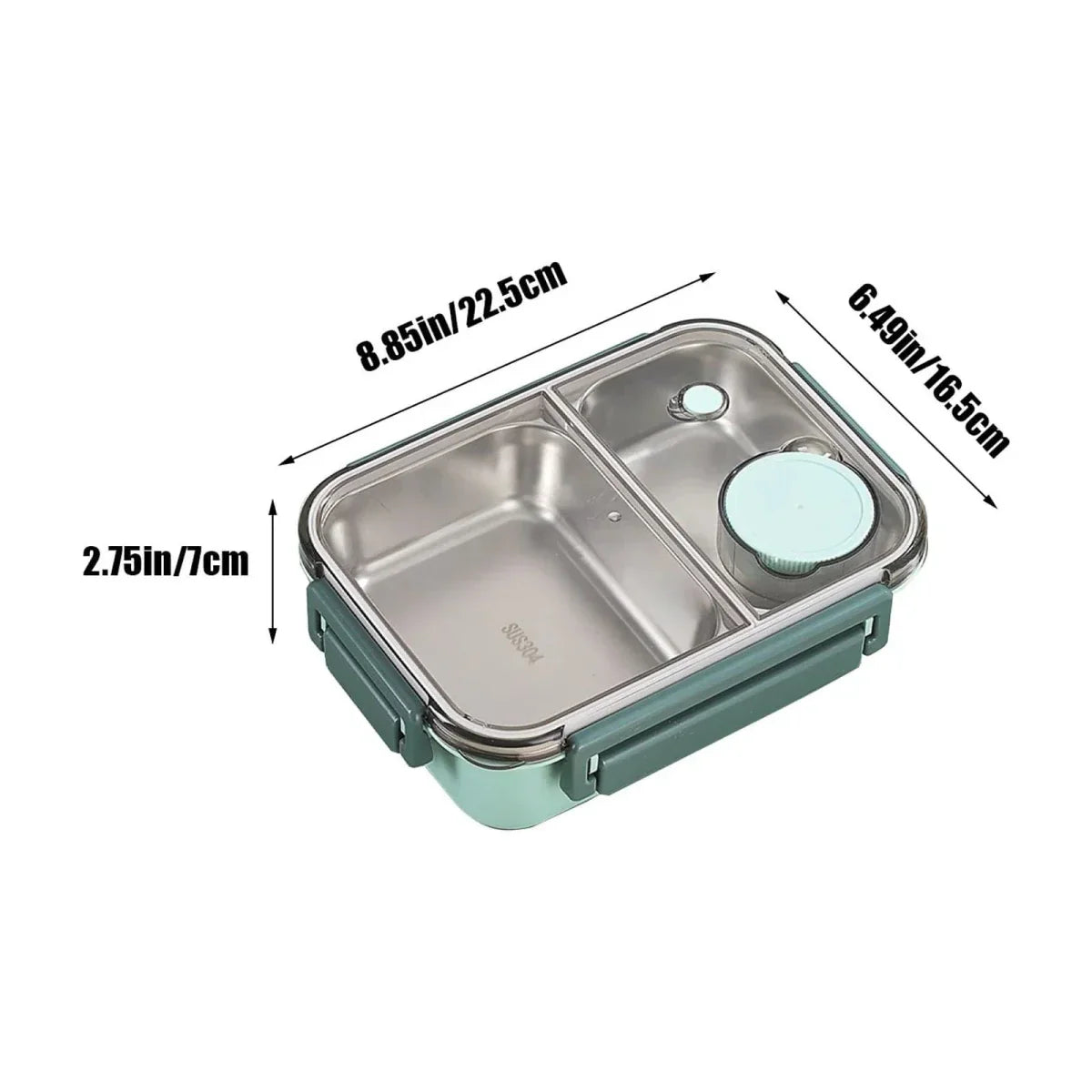 Lunch Box Insulated Stainless Steel Compact Leakproof Food Container Work School Travel Meal Storage | Thomler