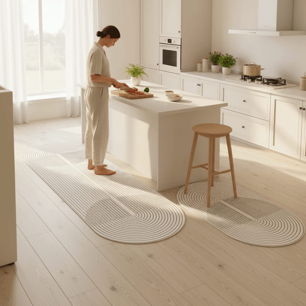 Cushioned Kitchen Floor Mat – Anti-Fatigue Standing Pad with Non-Slip Base for Cooking Area | Thomler
