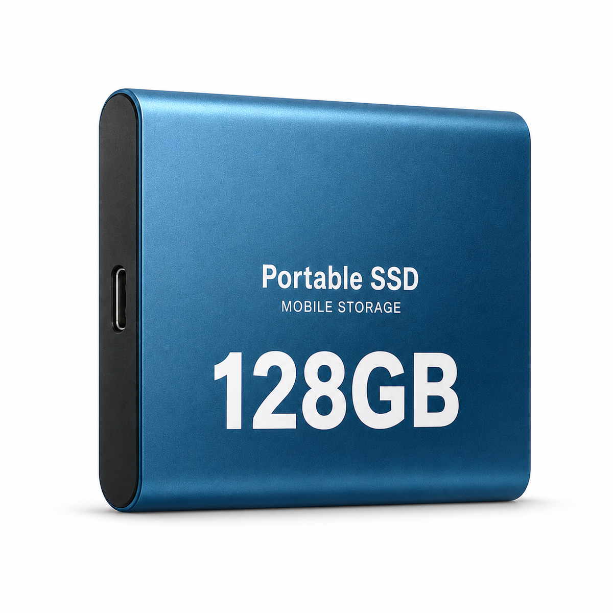 128GB Portable Solid State Drive | Aluminum External SSD for Laptop, Desktop & Mobile | USB-C & USB 3.1 Compatible | High-Speed Data | Thomler