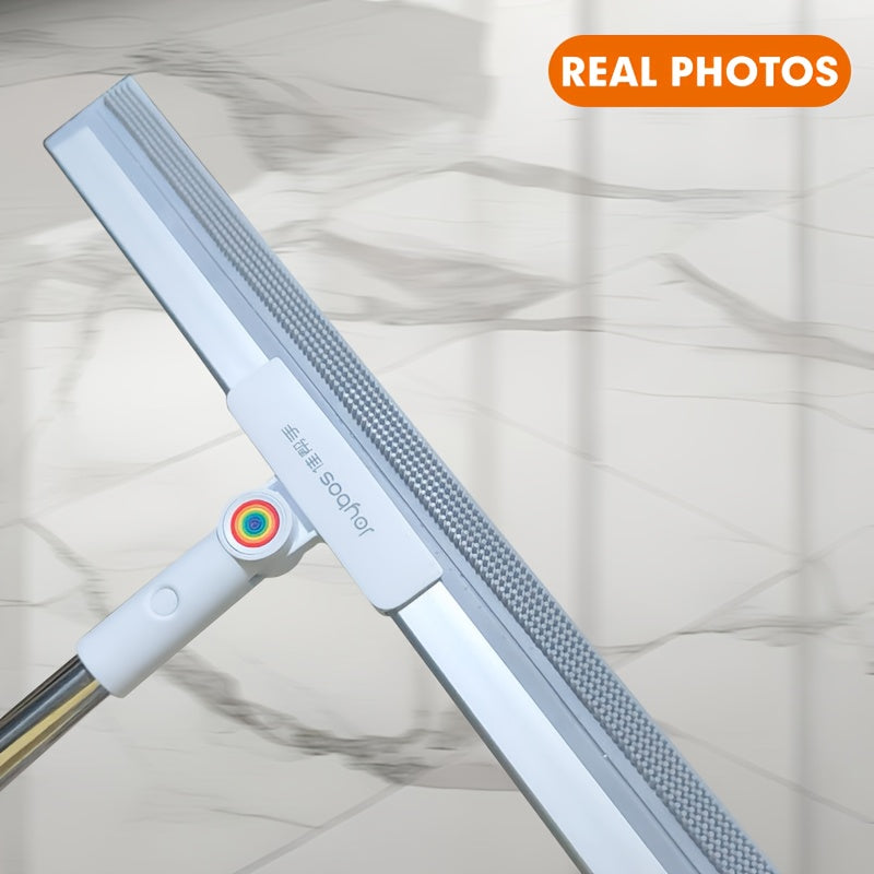 Dual-Action Floor Squeegee with Rubber Edge & Soft Bristles for Pet Hair Removal | Thomler