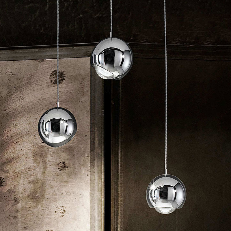 Modern Sphere Pendant Light Fixture Metal Orb Hanging Lamp for Dining Room Kitchen Island | Thomler
