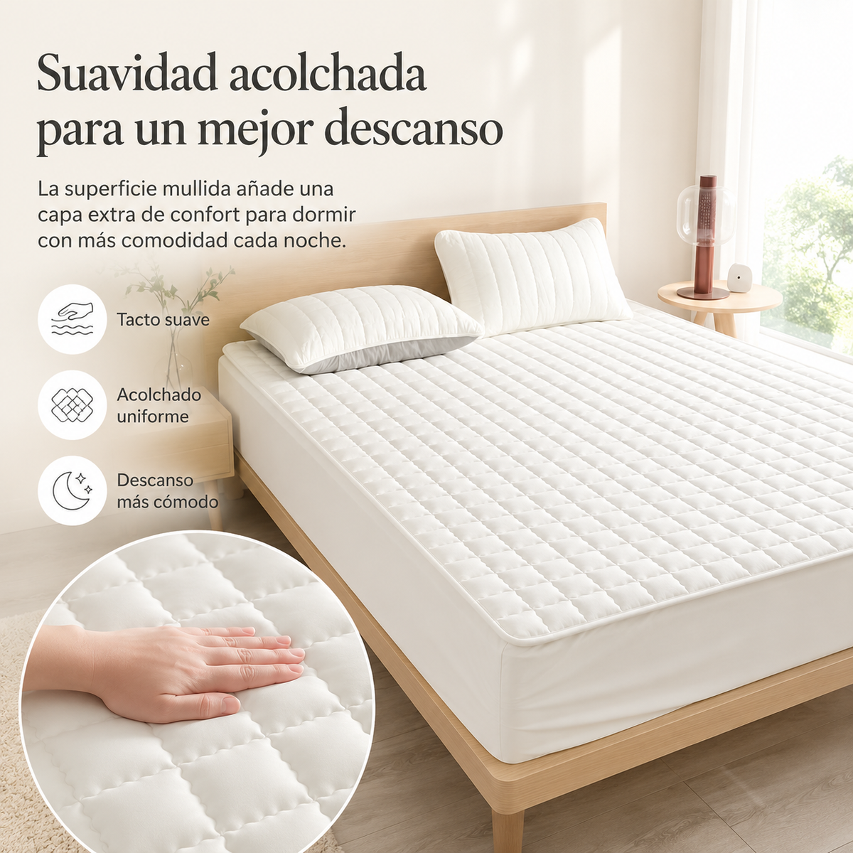Quilted Waterproof Mattress Protector with Breathable Cooling Layer for Deep-Pocket Beds | Thomler