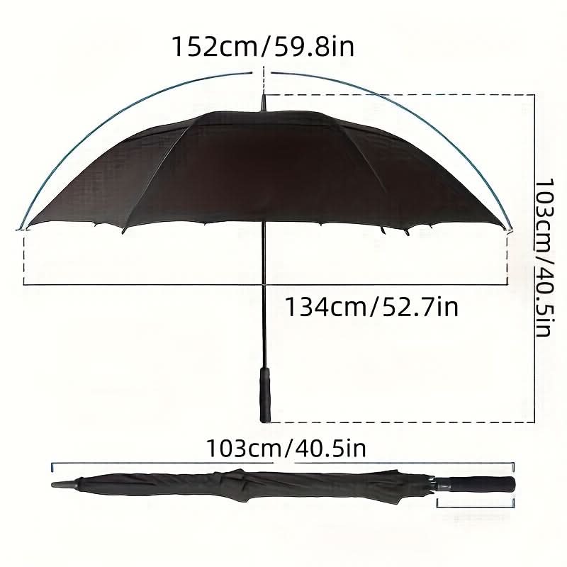 Oversized Automatic Umbrella Double Canopy Wind Resistant 2-3 Person Golf Rain Sun Protection Events Travel Outdoor Activities | Thomler