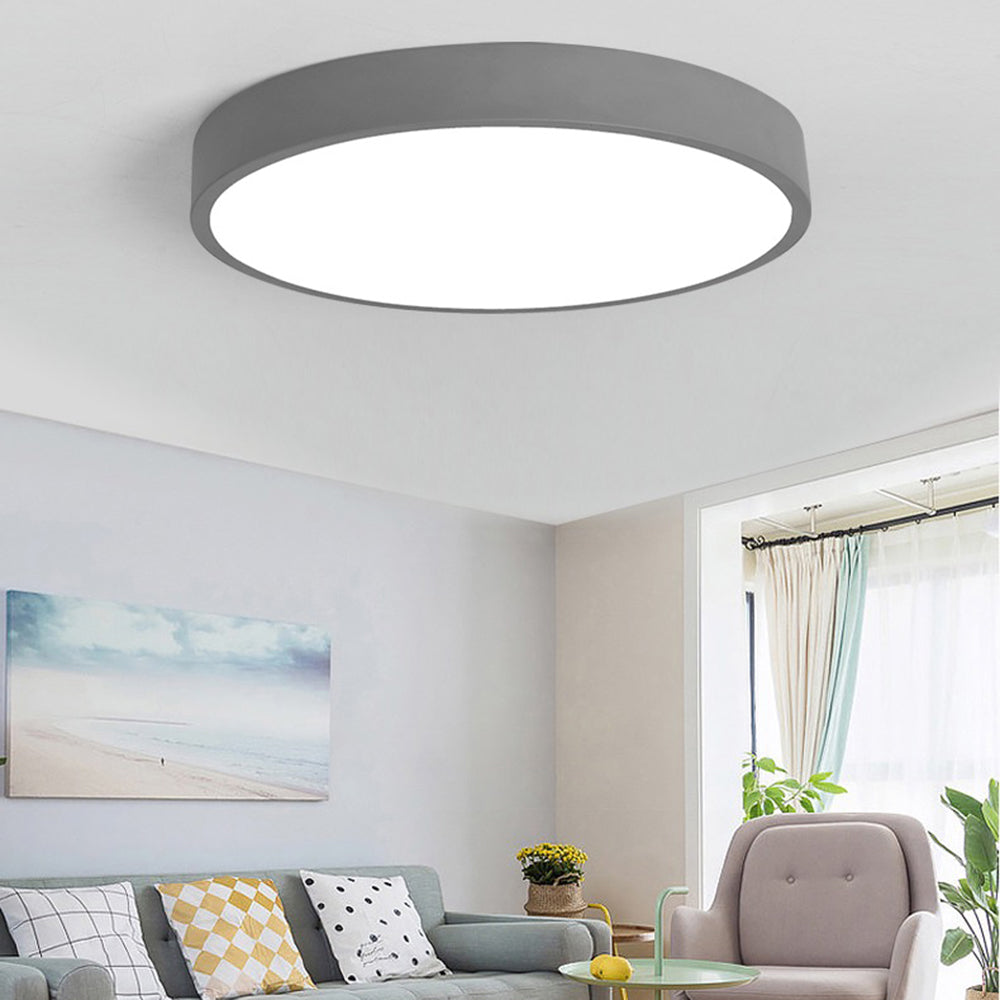 Modern Round LED Flush Mount Ceiling Light for Bedroom & Living Room – Vibrant Colors | Thomler