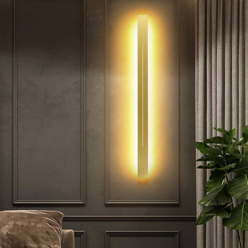 Linear Wall Sconce – LED Modern Metal Accent Light for Living Room Bedroom Hallway Entryway – Dimmable Option Available – Rectangular | Thomler