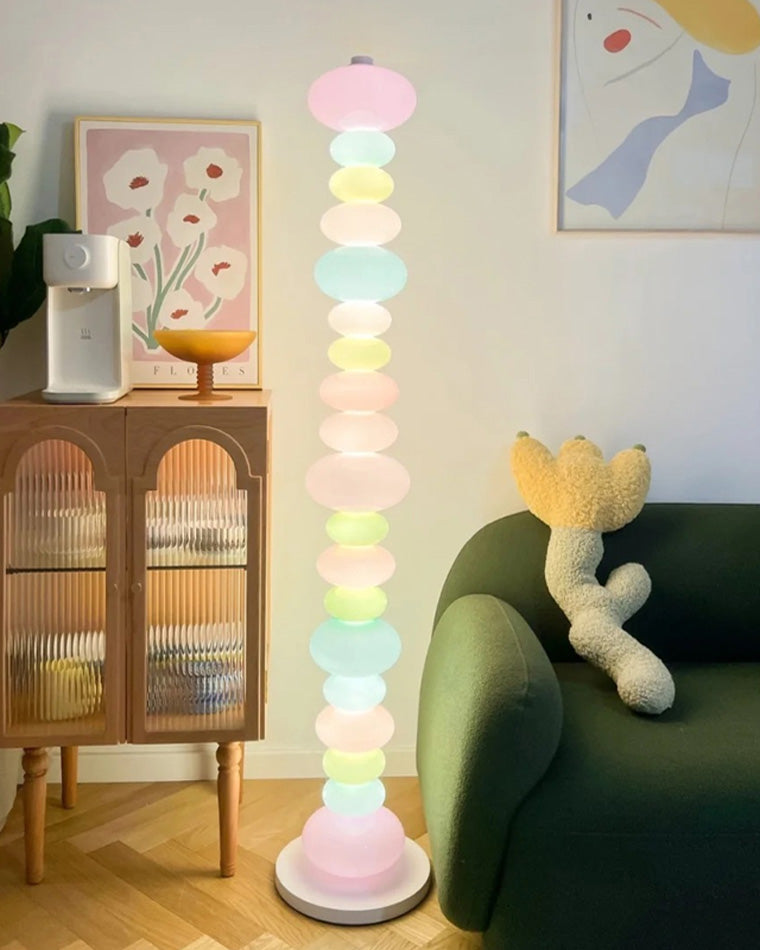 Floor Lamp Acrylic Candy Column 63 in Decorative Living Room Bedroom Lighting Accent | Thomler