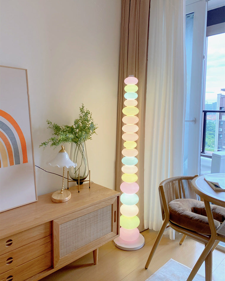 Floor Lamp Acrylic Candy Column 63 in Decorative Living Room Bedroom Lighting Accent | Thomler