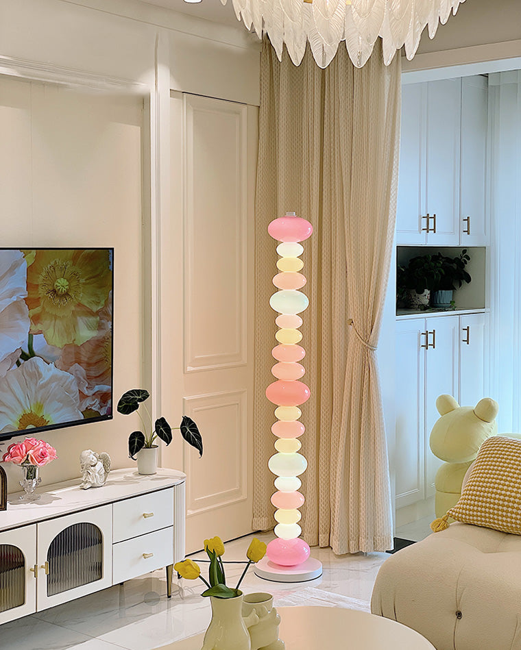 Floor Lamp Acrylic Candy Column 63 in Decorative Living Room Bedroom Lighting Accent | Thomler