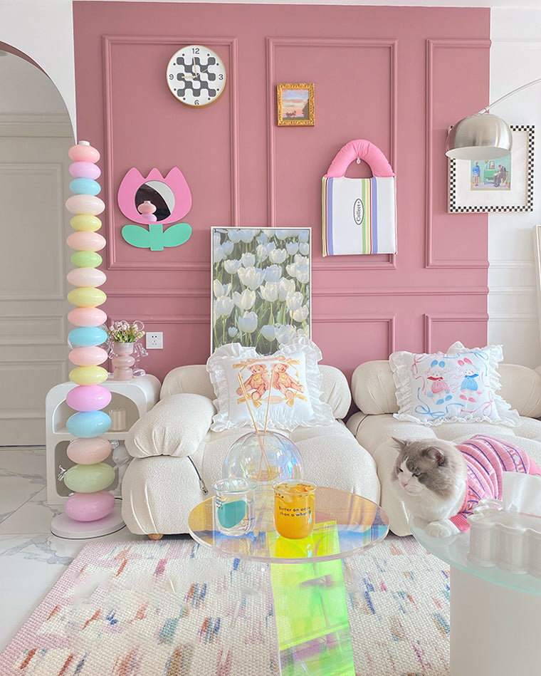 Floor Lamp Acrylic Candy Column 63 in Decorative Living Room Bedroom Lighting Accent | Thomler