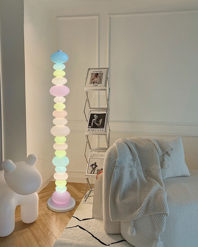 Floor Lamp Acrylic Candy Column 63 in Decorative Living Room Bedroom Lighting Accent | Thomler