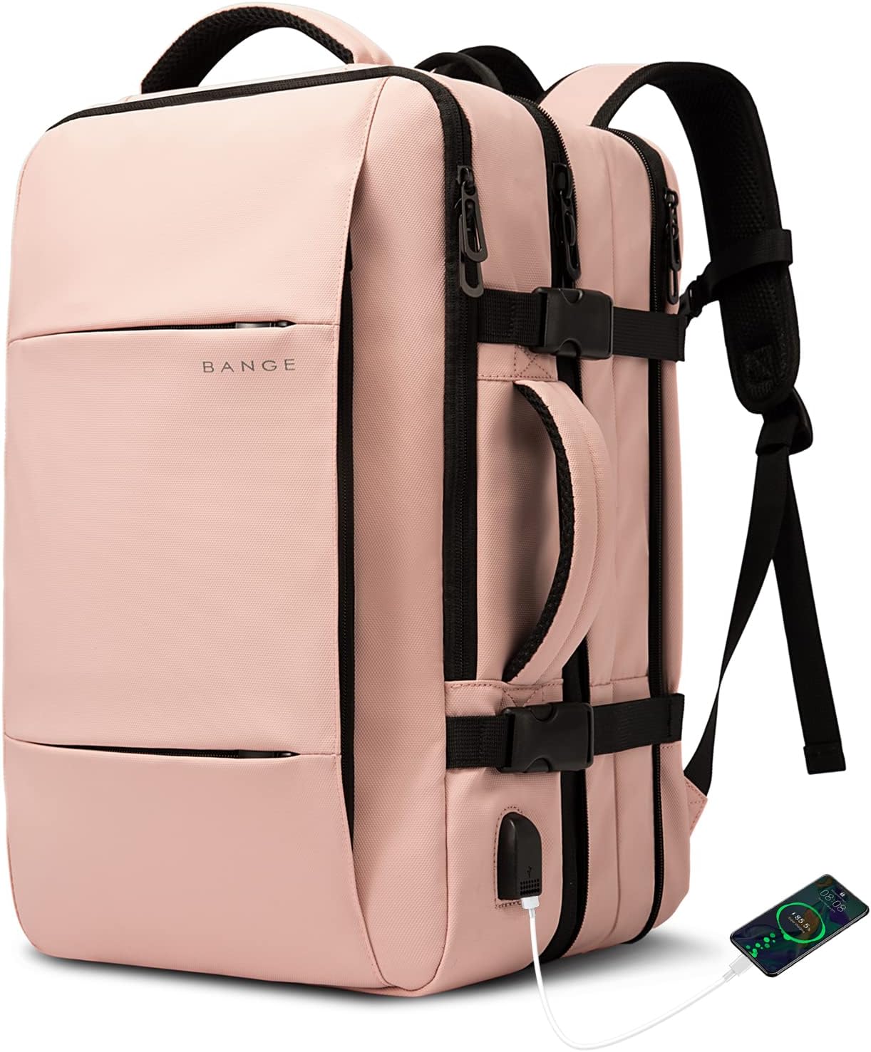 Convertible Carry-On Backpack with Laptop Compartment | Water-Resistant Travel Bag with Duffle Mode | Fits 17-Inch Laptop | Security Pocket | Thomler
