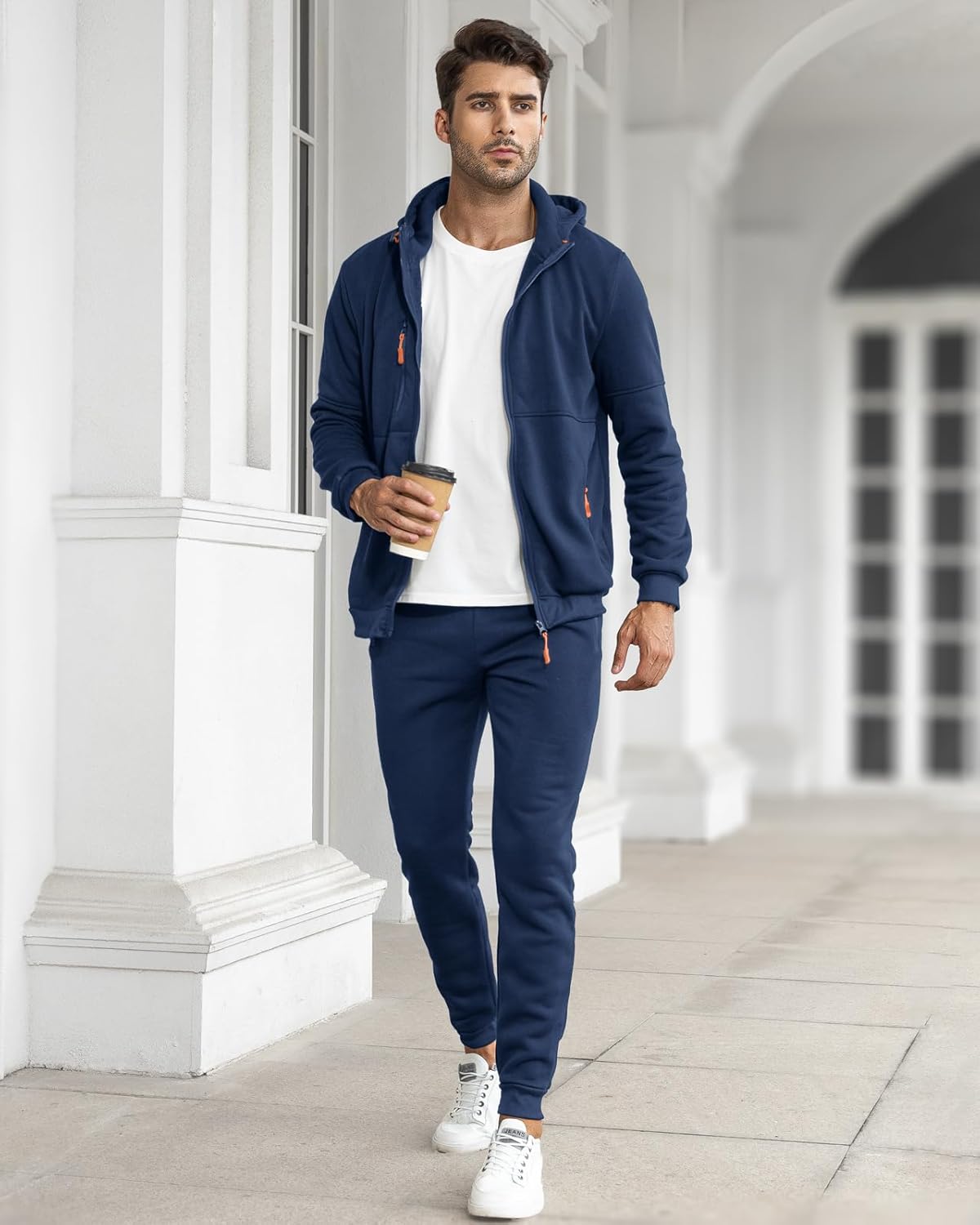 Men's Athletic Two-Piece Jogger Set with Pullover and Pants – Lightweight Breathable Tracksuit for Training, Gym & Casual Lounge Wear | Thomler