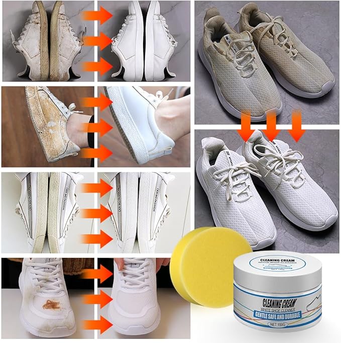 Leather & Sneaker Restorative Paste — Deep-Cleaning Formula for All Shoe Types, Removes Scuffs, Mud & Yellowing — Multi-Surface Safe | Thomler