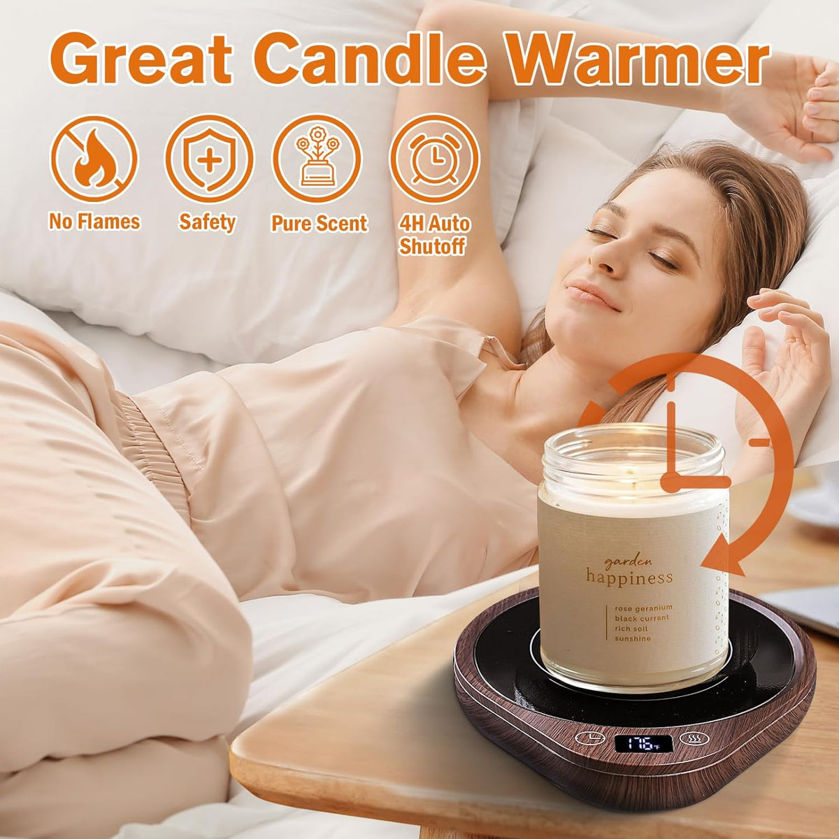 Beverage & Candle Warming Plate with Touch Controls & Auto Timer | Thomler