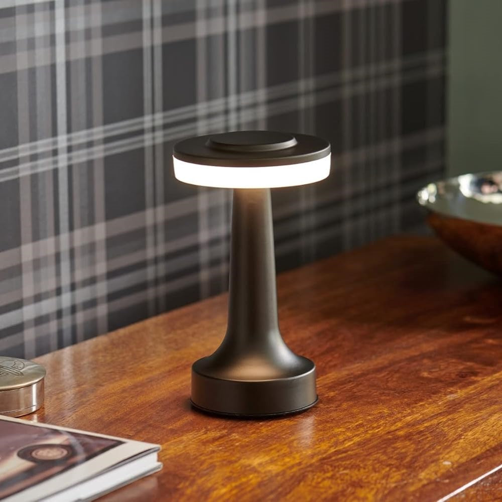 Table Lamp Metal 21.0 cm USB Rechargeable Dimmable Bedroom Restaurant Wireless LED Mood Lighting | Thomler