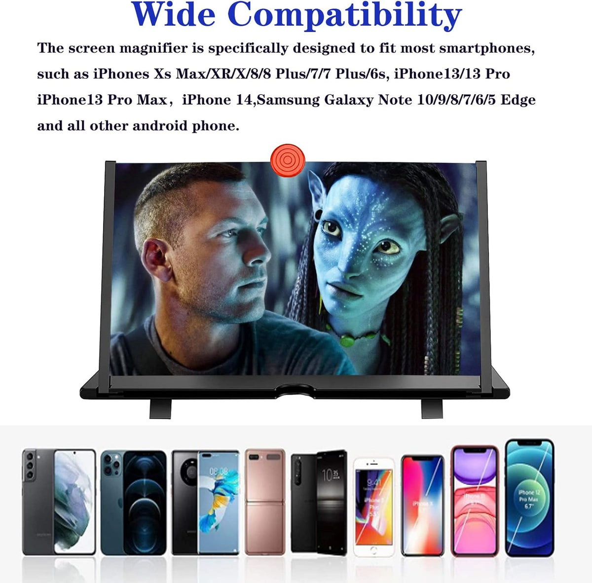 Portable Optical Lens Smartphone Display Enlarger for Streaming & Entertainment – Foldable Stand with Anti-Slip Grip | Thomler