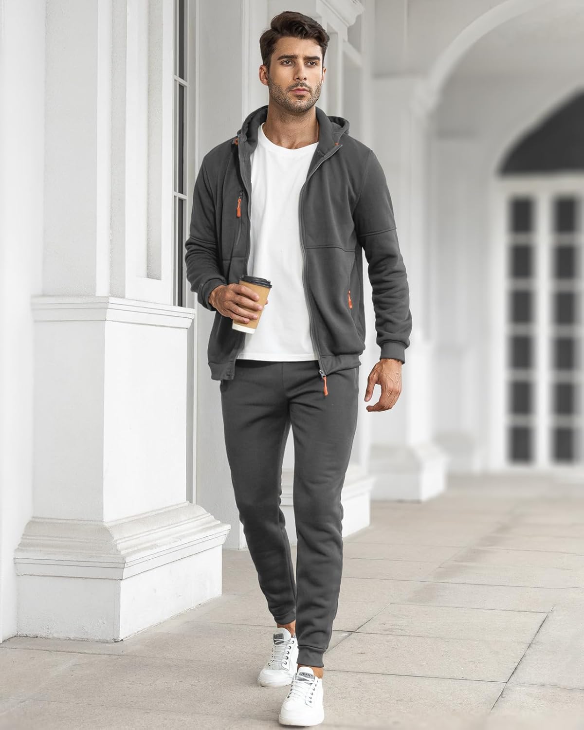 Men's Athletic Two-Piece Jogger Set with Pullover and Pants – Lightweight Breathable Tracksuit for Training, Gym & Casual Lounge Wear | Thomler