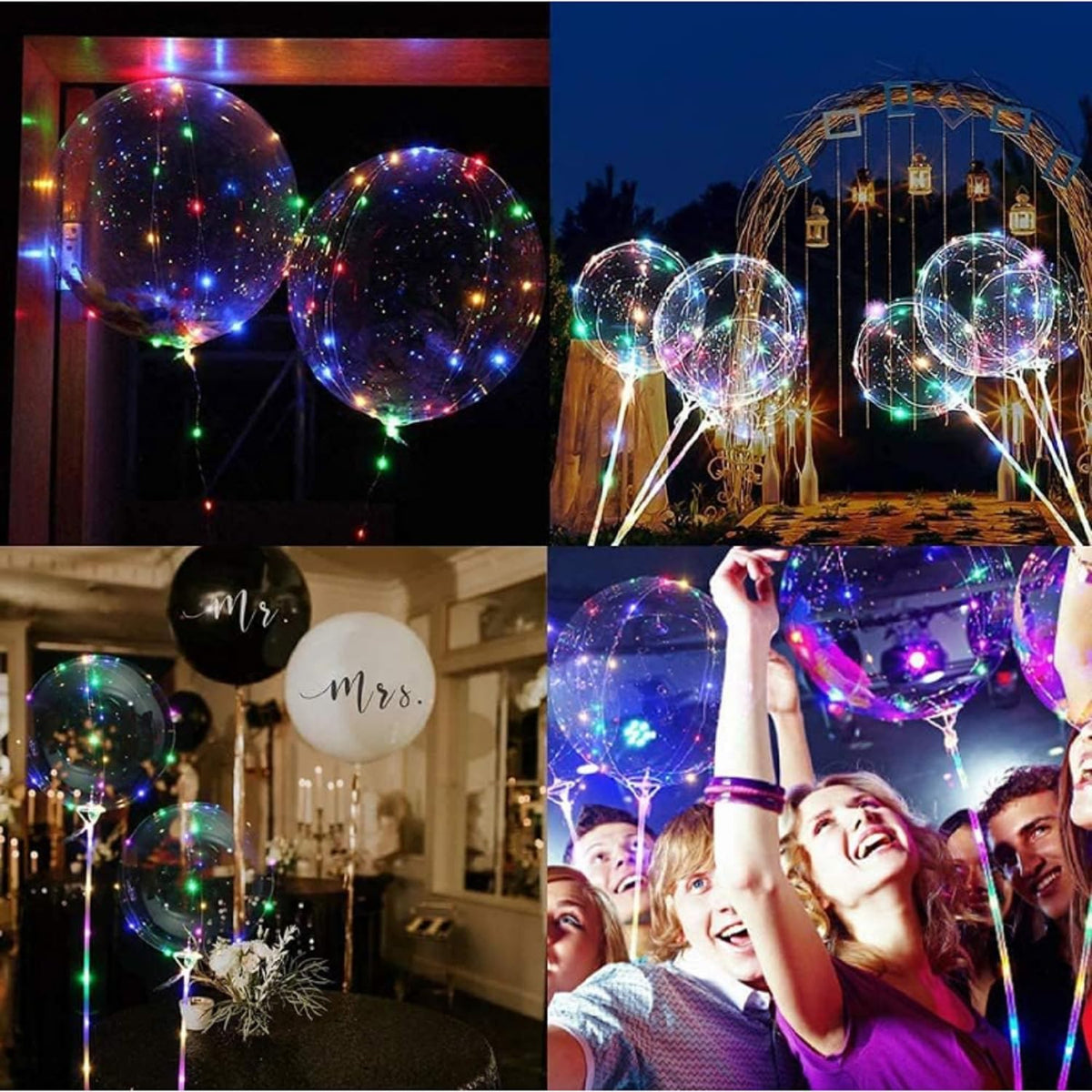 Clear Floating Orbs with Flying Creature Clings for Spooky Season Parties – 5-Pack Accent Decals & Transparent Spheres | Thomler
