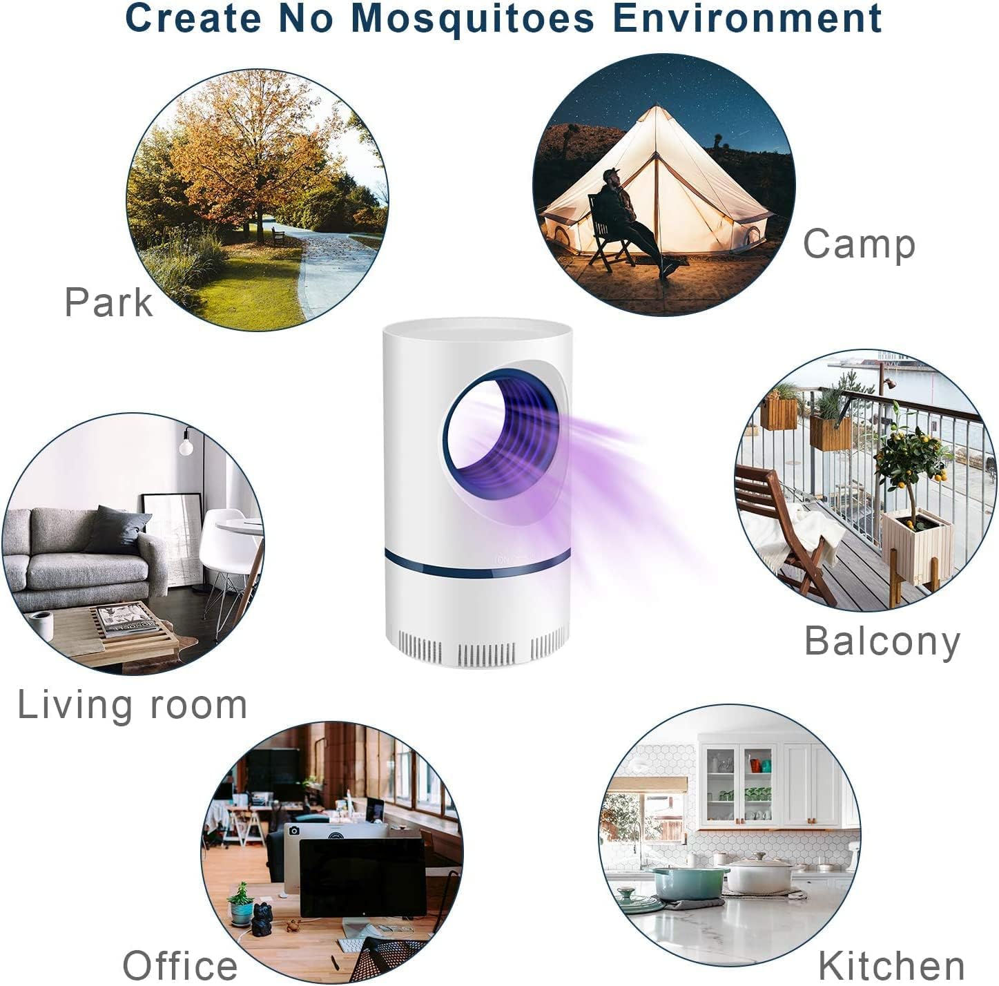 Electronic Bug Zapper Trap with UV Light and Suction Fan for Indoor and Outdoor Fly and Mosquito Control | Thomler