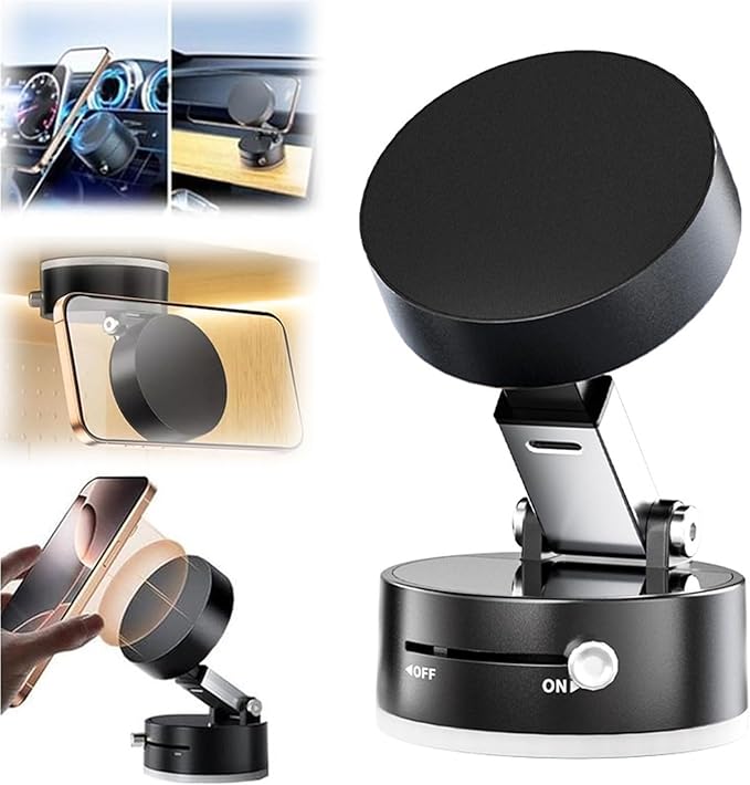 Dashboard Phone Mount with Strong Magnetic Grip & Suction Cup for Car, Office, Travel – Universal Fit for All Smartphones | Thomler