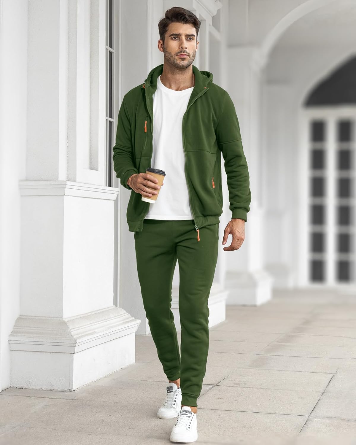 Men's Athletic Two-Piece Jogger Set with Pullover and Pants – Lightweight Breathable Tracksuit for Training, Gym & Casual Lounge Wear | Thomler