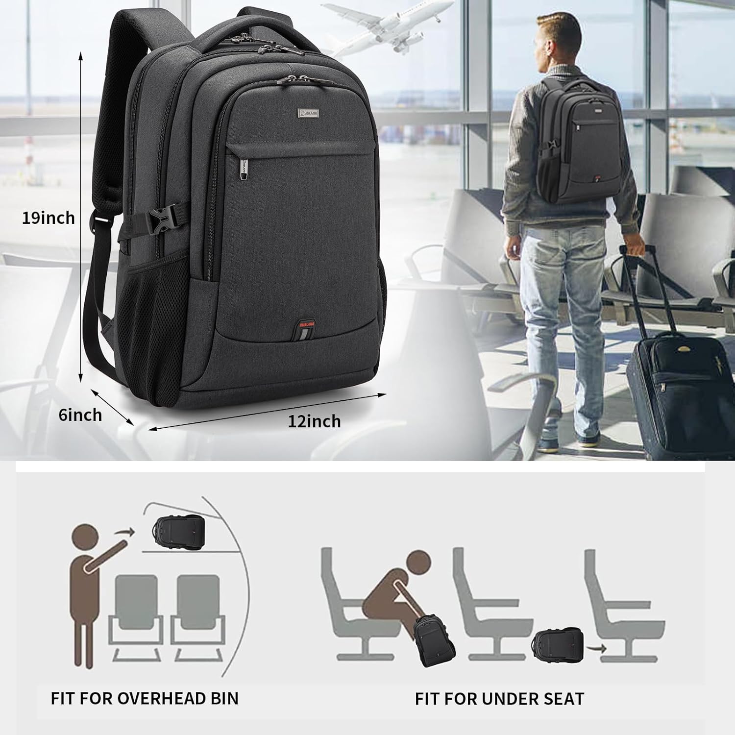 Tech-Ready Laptop Backpack with Charging Port, Anti-Theft Pocket & Multi-Day Compartments for Commute & Travel | Thomler