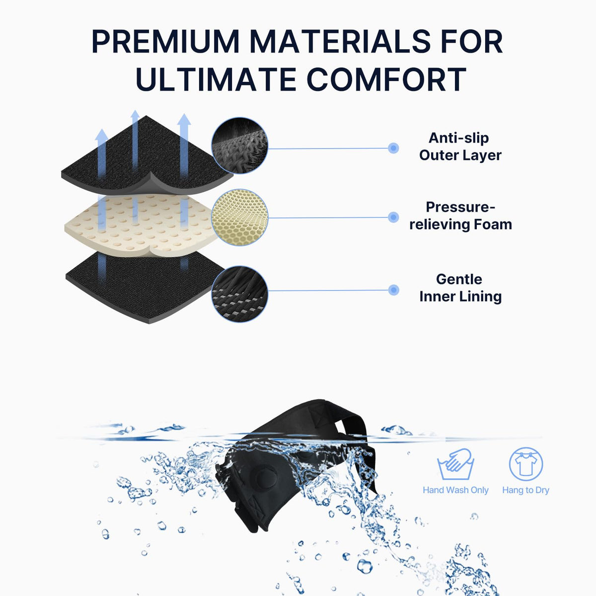 Adjustable Knee Support Wrap with Targeted Compression Pads for Sciatic Nerve Relief & Lower Back Pain | Thomler