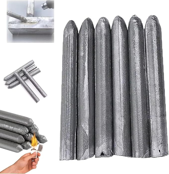 Low-Temperature Metal Repair Rods for DIY Bonding & Fixes | 10-Piece Aluminum Alloy Set for Home & Auto | Works with Torch or Lighter | Mult | Thomler