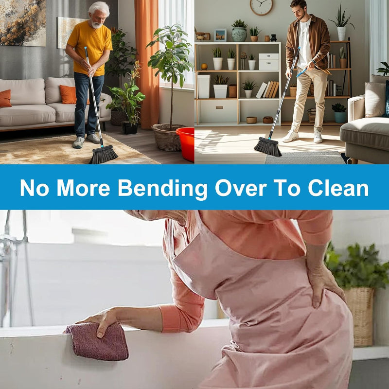 Rotating Broom and Dustpan Set with Telescoping Handle – Space-Saving Storage and Easy Floor Cleaning | Thomler