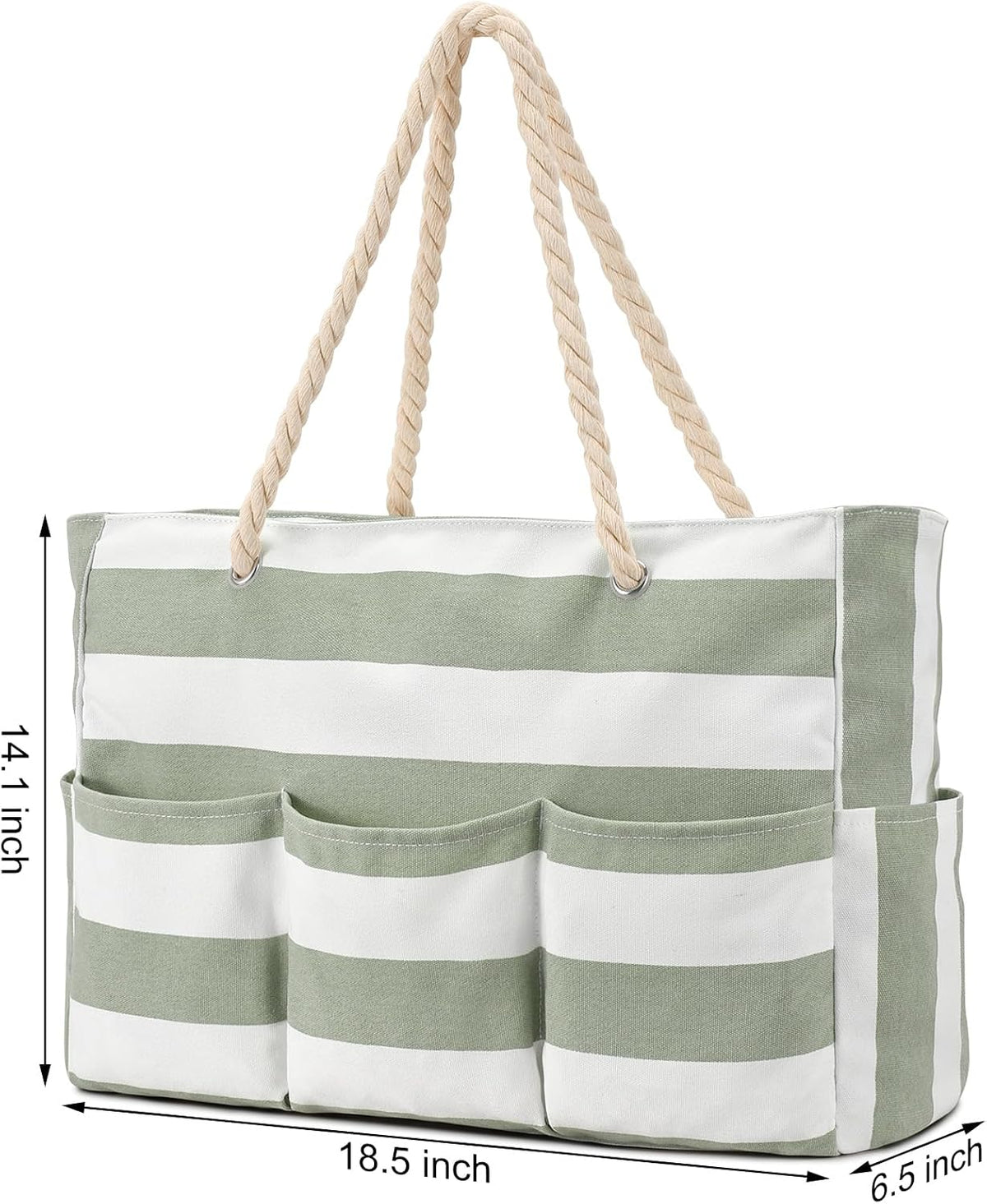 Oversized Water-Resistant Shoulder Tote with Secure Zip Top & 7 Compartments for Towels, Gear & Essentials | Thomler