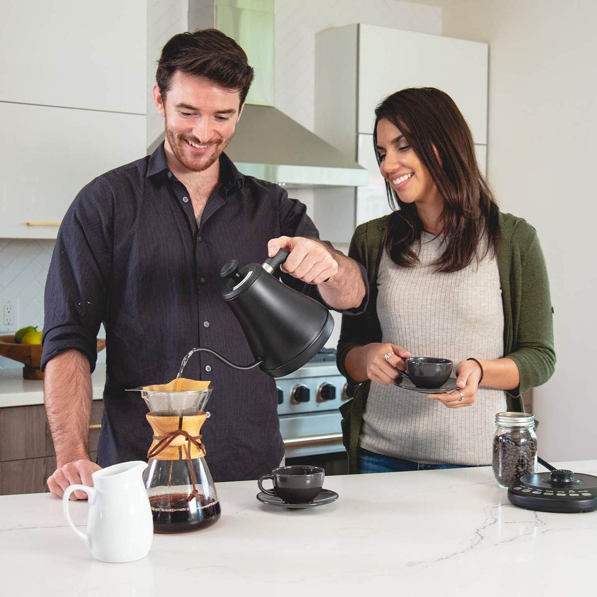 1200W Precision Pour Kettle with Digital Temp Control & Swan Neck Spout for Coffee & Tea | Thomler