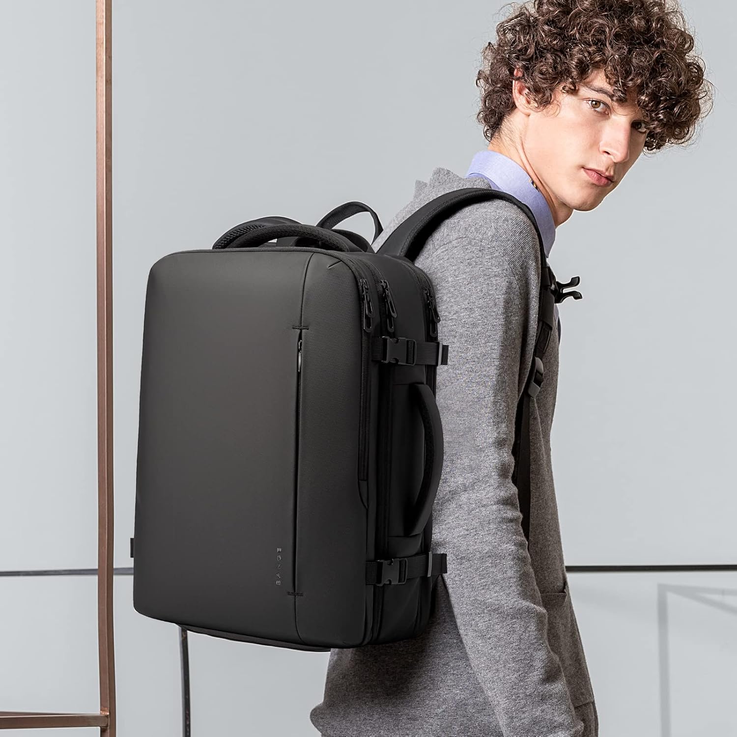 Convertible Carry-On Backpack with Laptop Compartment | Water-Resistant Travel Bag with Duffle Mode | Fits 17-Inch Laptop | Security Pocket | Thomler