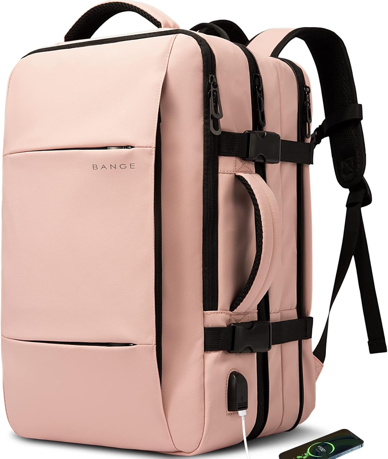 Convertible Carry-On Backpack with Laptop Compartment | Water-Resistant Travel Bag with Duffle Mode | Fits 17-Inch Laptop | Security Pocket | Thomler