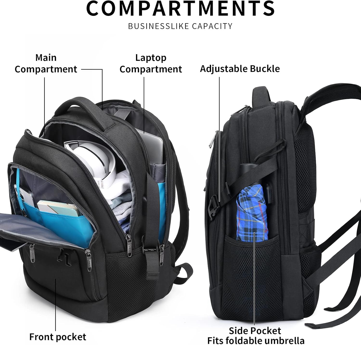 Tech-Ready Laptop Backpack with Charging Port, Anti-Theft Pocket & Multi-Day Compartments for Commute & Travel | Thomler