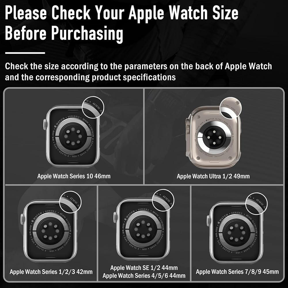 Metal Band & Screen Armor Bundle for Apple Watch – Adjustable Link Bracelet with Protective Bumper Case | Thomler