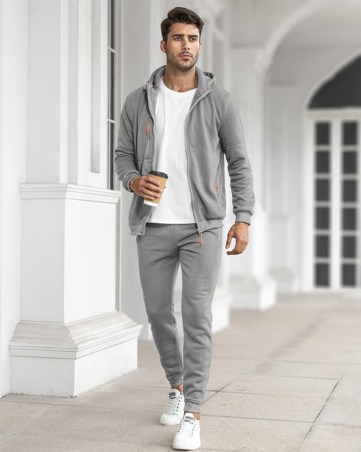 Men's Athletic Two-Piece Jogger Set with Pullover and Pants – Lightweight Breathable Tracksuit for Training, Gym & Casual Lounge Wear | Thomler