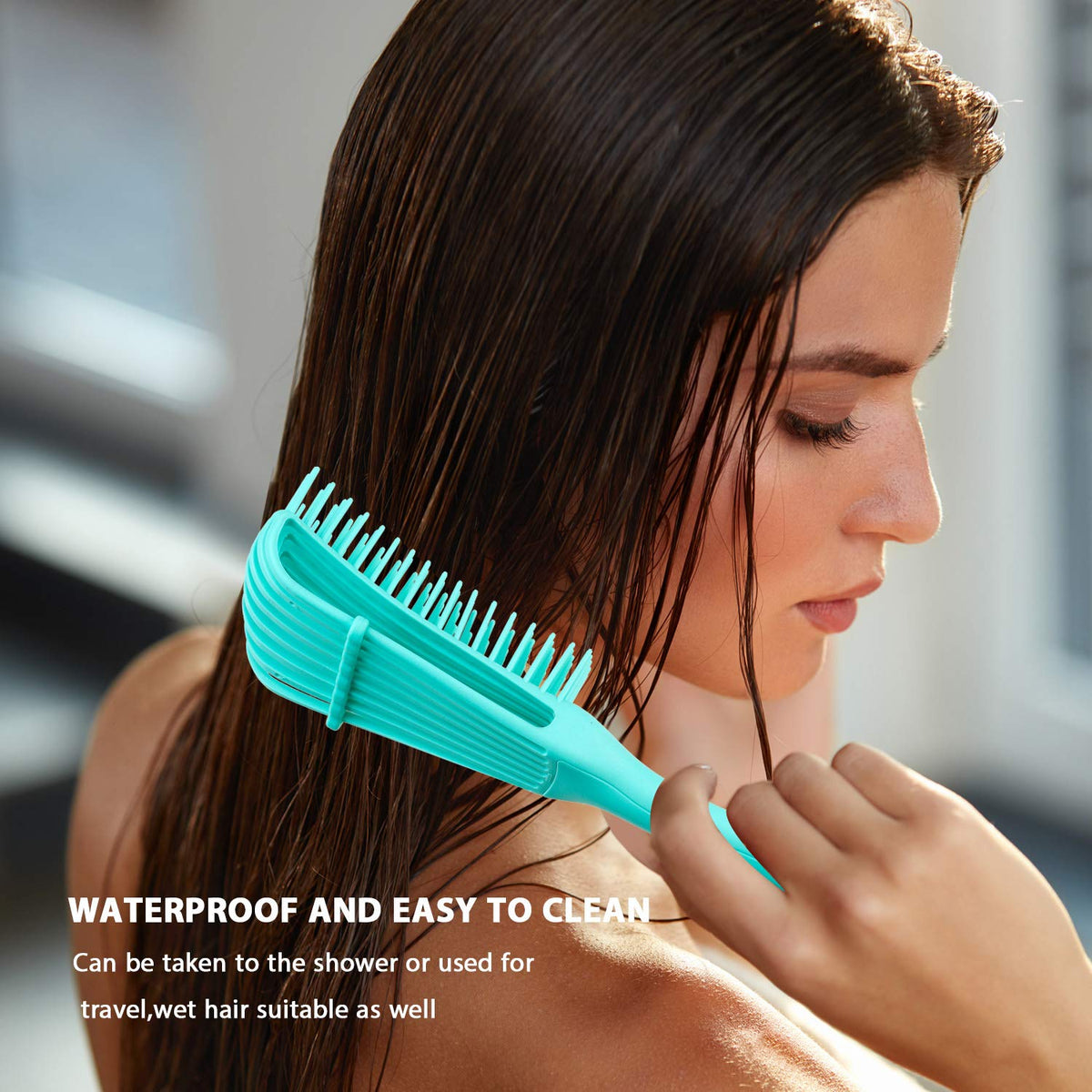 Curved Paddle Brush Set for Coily Curly Textured Hair – Pain-Free Styling Tool for Type 3 & 4 Curls | Thomler