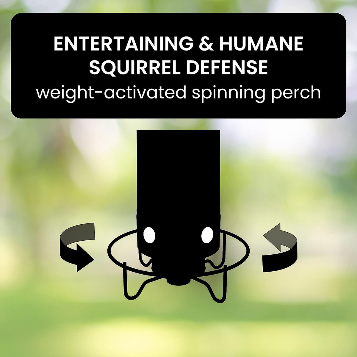Weighted Rotating Perch Wild Bird Feeder with Anti-Rodent Spin Mechanism for Cardinals, Finches, Chickadees | Hanging Outdoor Seed Station | Thomler