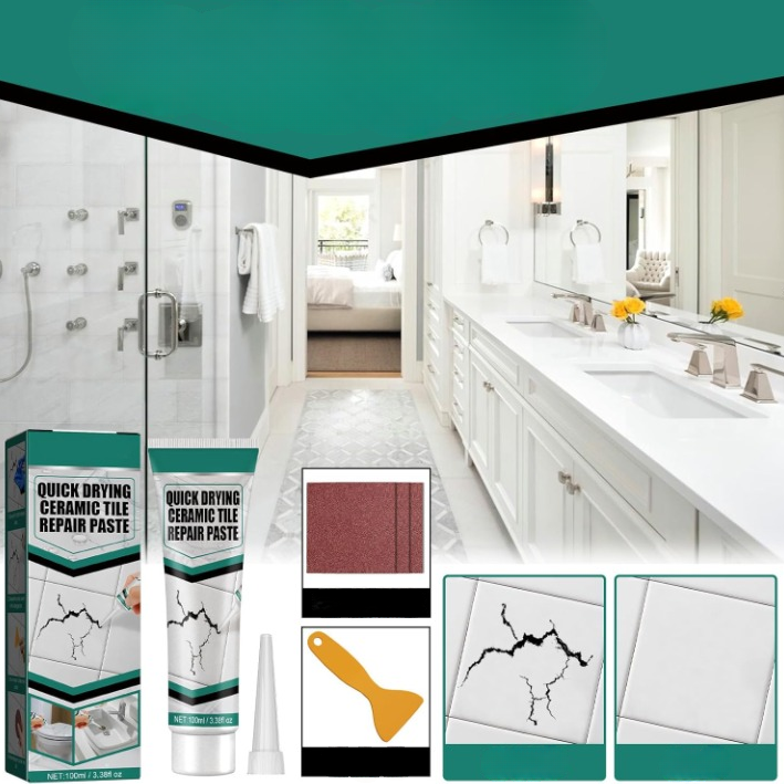 Tile Repair Paste Quick-Drying 100 ml Waterproof Ceramic Porcelain Marble Wall Floor Restoration DIY Kit | Thomler