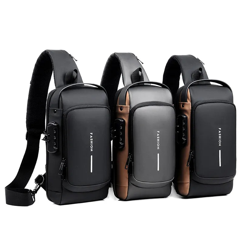 Compact Sling Bag with Combination Lock for Men and Women Crossbody Security Chest Pack for Travel Commute Outdoors | Thomler
