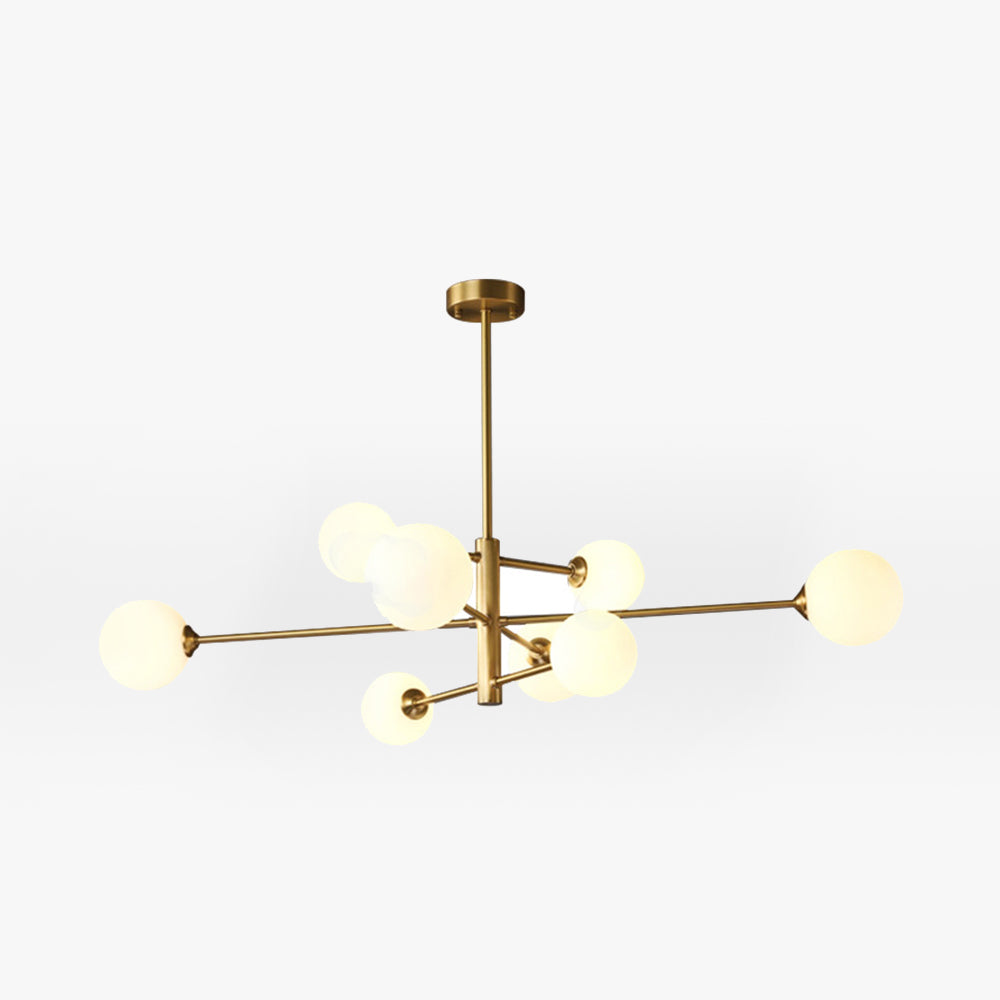 Bubble Glass Pendant Light with Metal Frame for Living Room & Bedroom – Modern Multi-Globe Chandelier for Dining Room & Entryway | Thomler